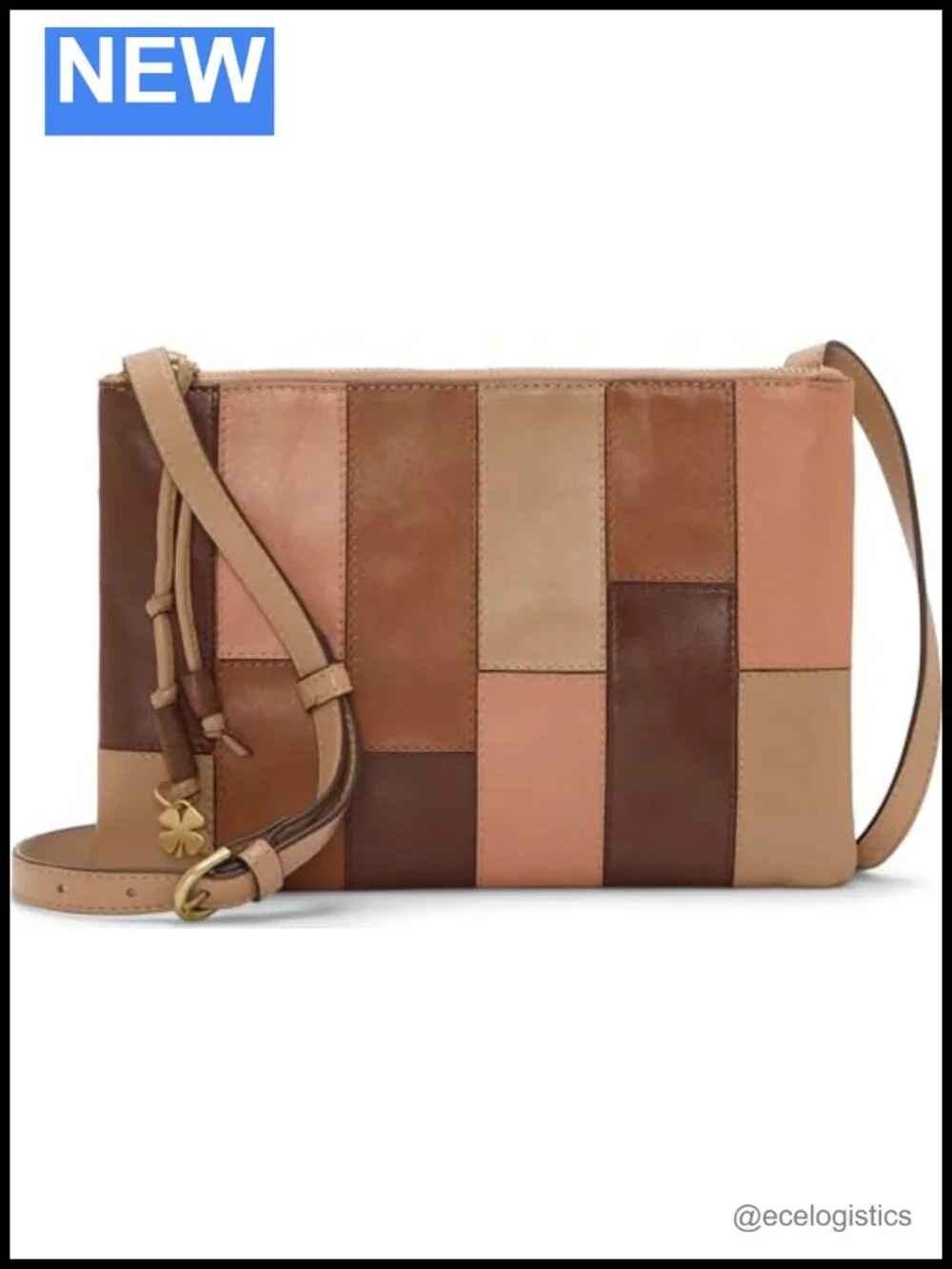 Lucky Brand Tess Patchwork Leather Crossbody Bag Satchel